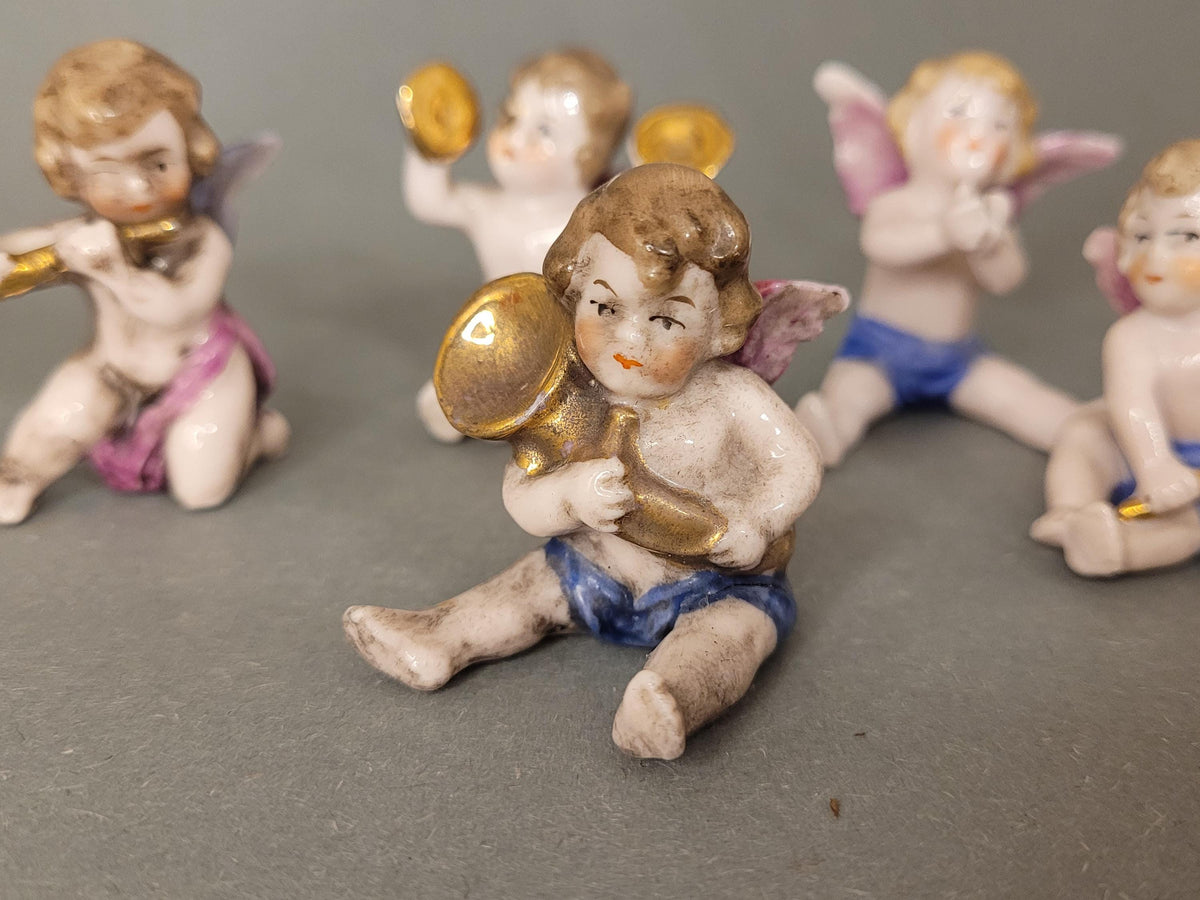 Miniature Porcelain Cherubs – Vintage Antique Charm & Heavenly Sweetness