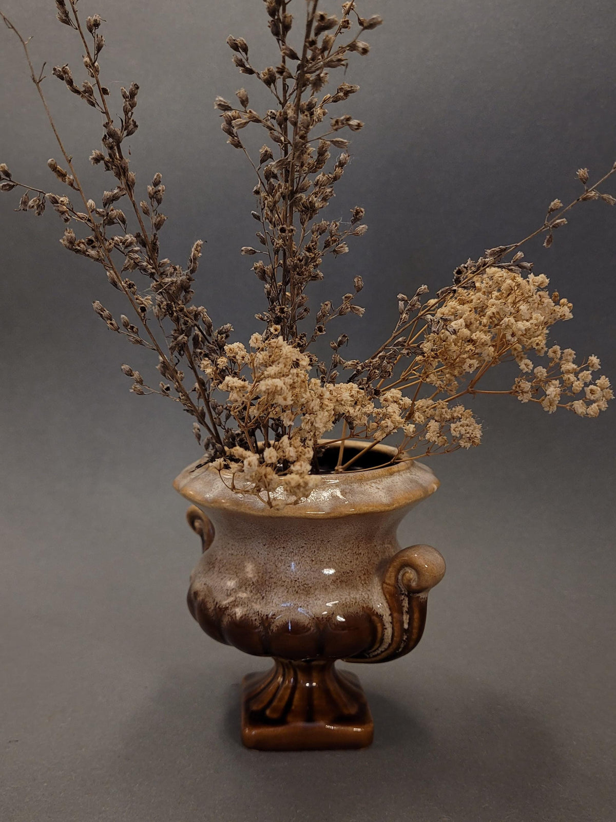 Vintage Ceramic Miniature Amphora Vase with Handles