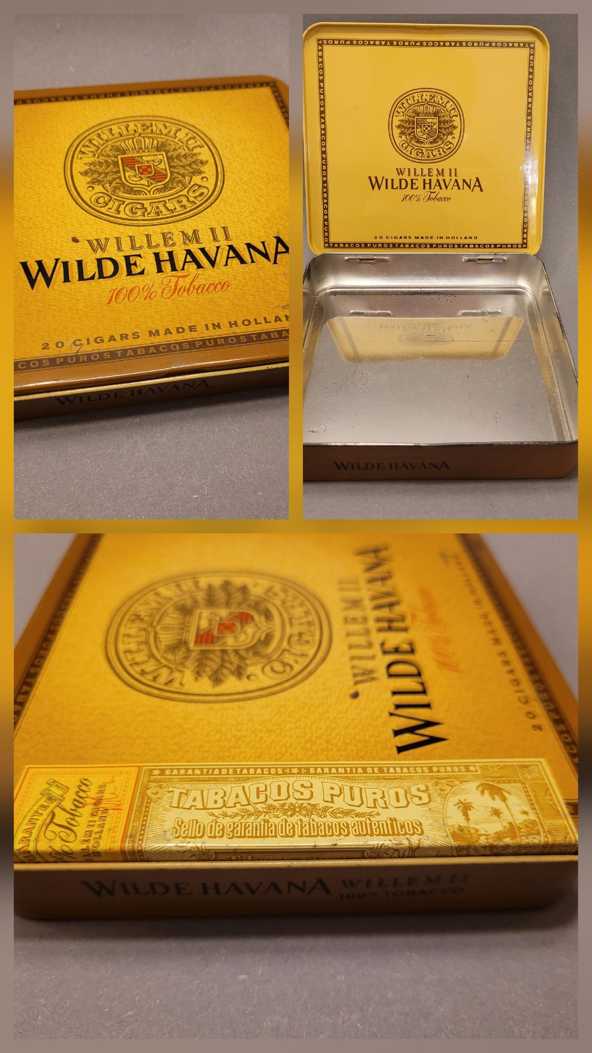 Boden der Blechdose mit Alterspuren