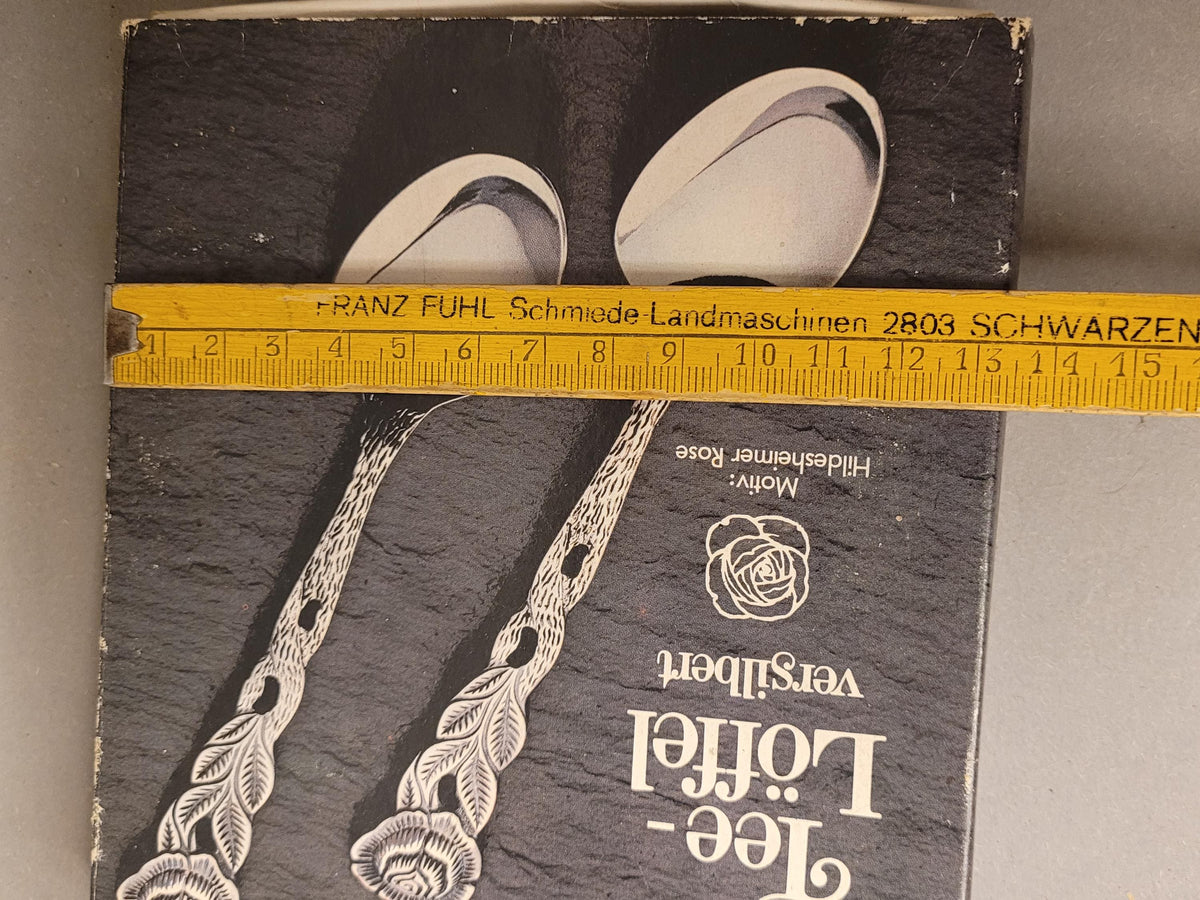 Vintage Teaspoon Set (6 pcs) "Hildesheimer Rose" – Silver-Plated Cutlery, German Quality, Collector's Gift