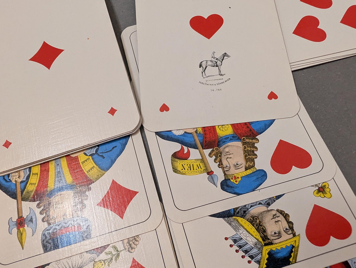 Ass-Karten in Herz, Karo, Pik und Kreuz, Nahaufnahme