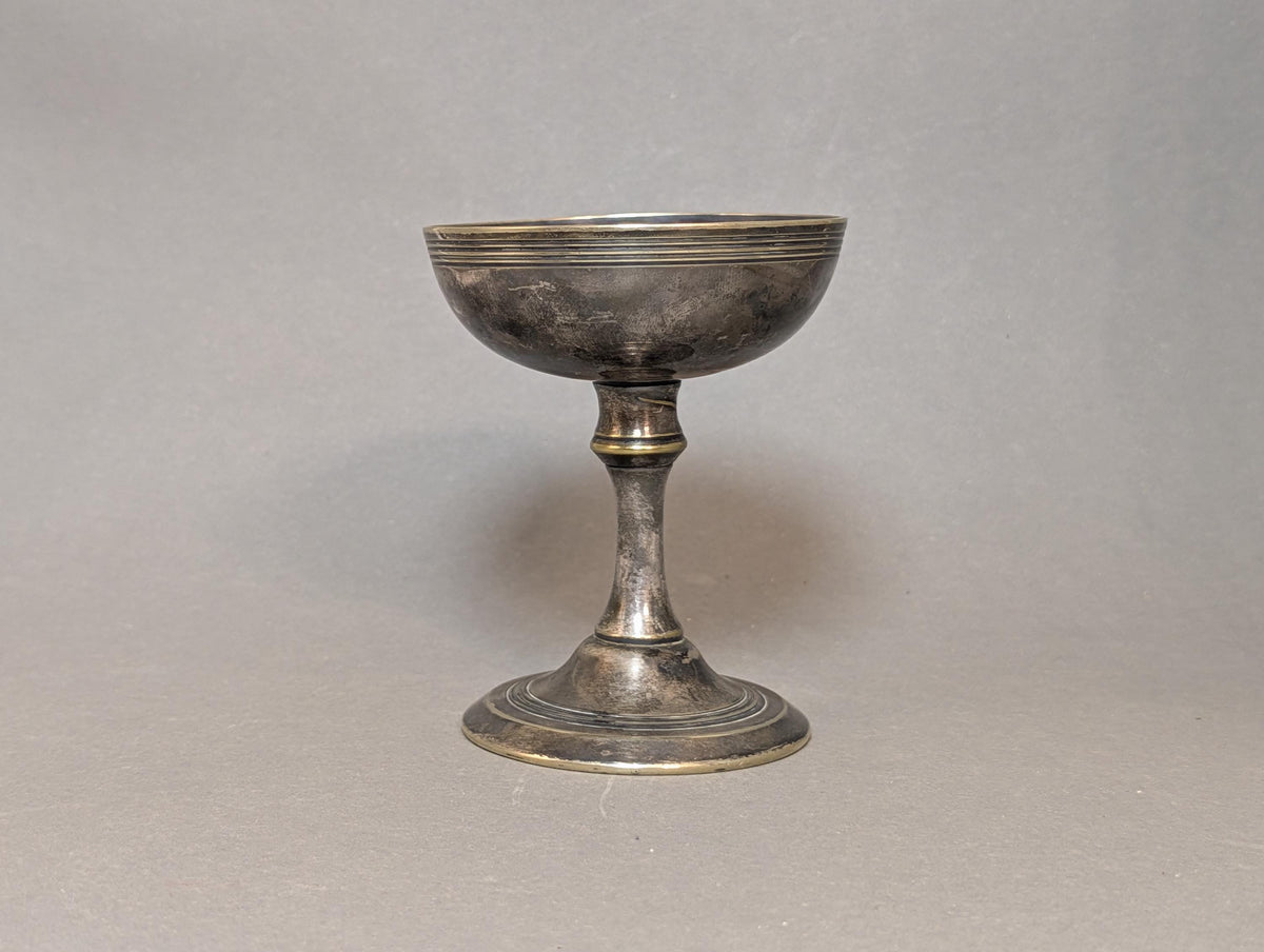 Antique Austrian Silver Plated Goblet P Tauers Sohne Vienna Chalice Small Vintage Tazza Brutalist Gothic Altar Cup Deco Circa 1900