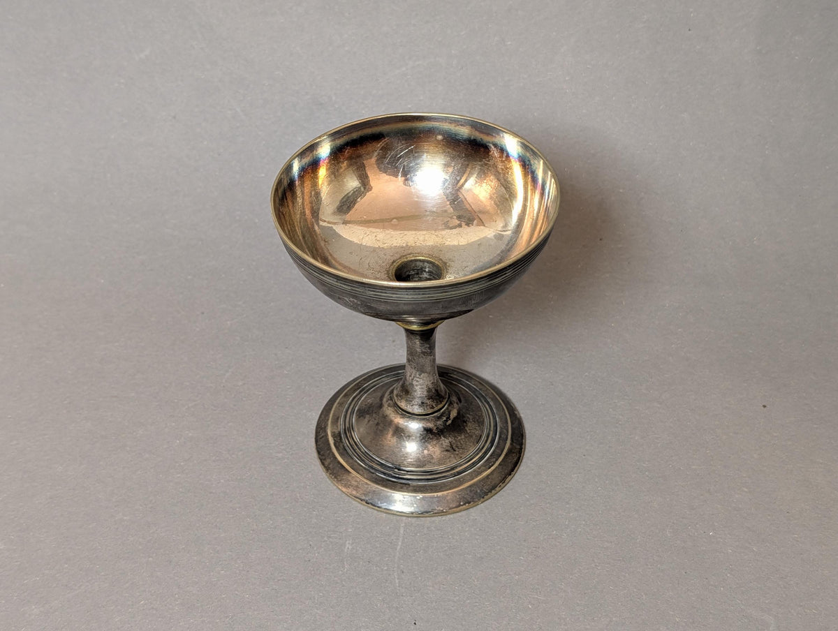 Antique Austrian Silver Plated Goblet P Tauers Sohne Vienna Chalice Small Vintage Tazza Brutalist Gothic Altar Cup Deco Circa 1900