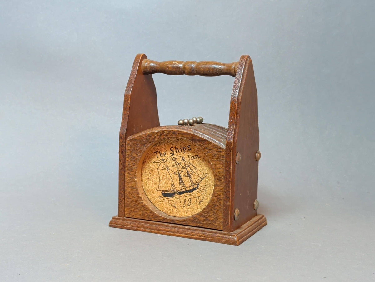 Kork-Untersetzer mit Segelschiff-Motiv