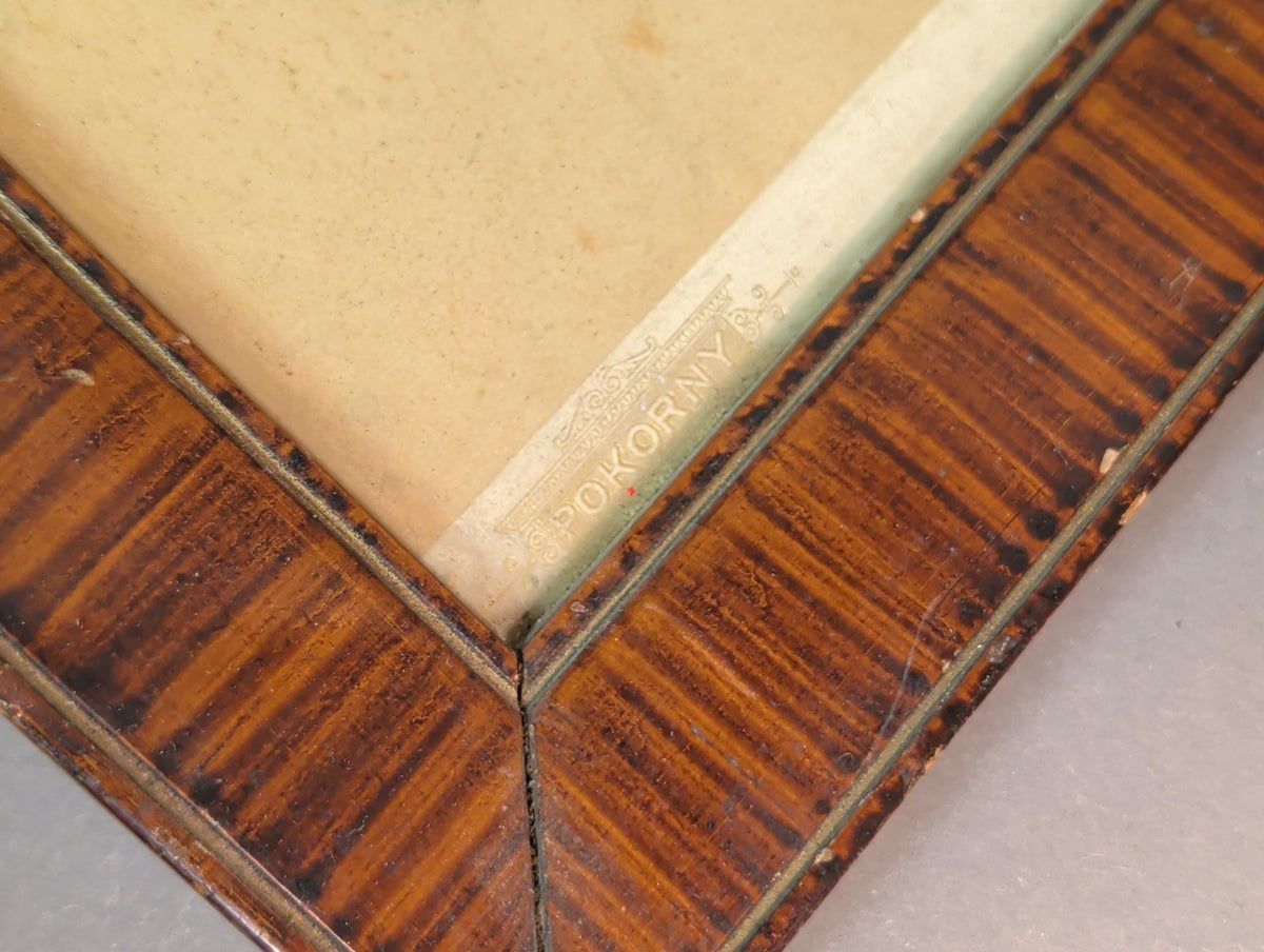 Rahmen mit geflammtem lackiertem Furnier, Detail