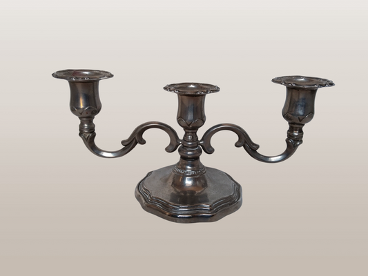 Dreiarmiger Kerzenhalter antik