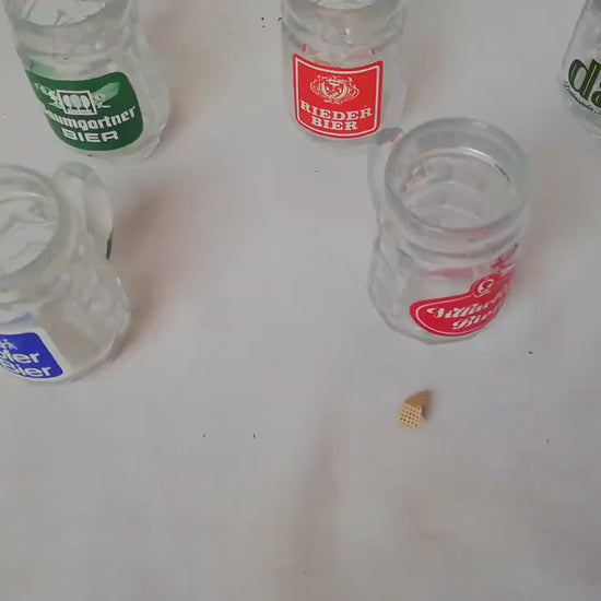 Shot glasses   5 st.  in the shape of a beer mug, vintage from Austria