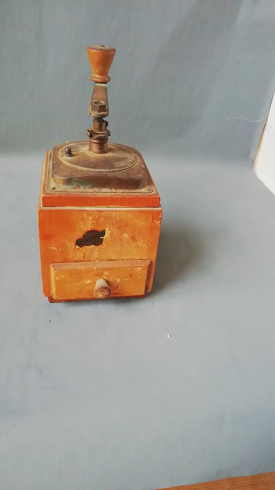 Antike Kaffeemühle Holz Leinbrocks Ideal. Video.