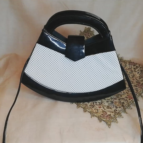 Retro Lackhandtasche Rockabilly Stil. Video