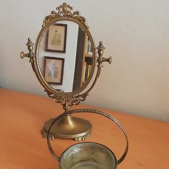 Antique candy bowl made of Alpacca silver, Art Nouveau box from Argentor, old candy box with handle made of Alpacca silver