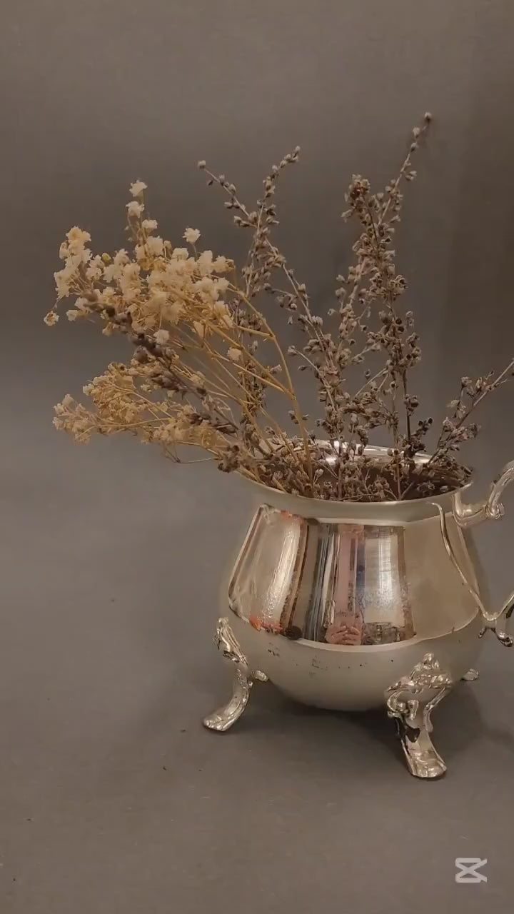 Video: Versilbertes Sahnekännchen mit Patina rundum
