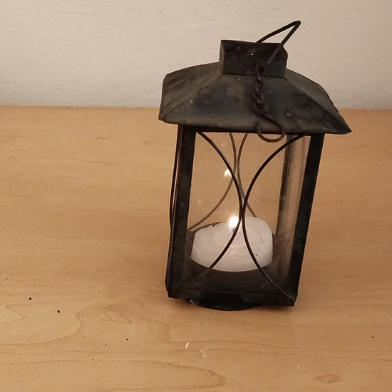 Antike Blech-Grablaterne mit Glas,  Video