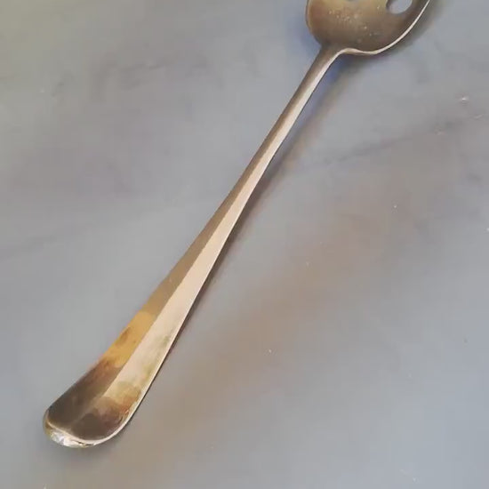 Large silver plated serving fork from Austria, vintage