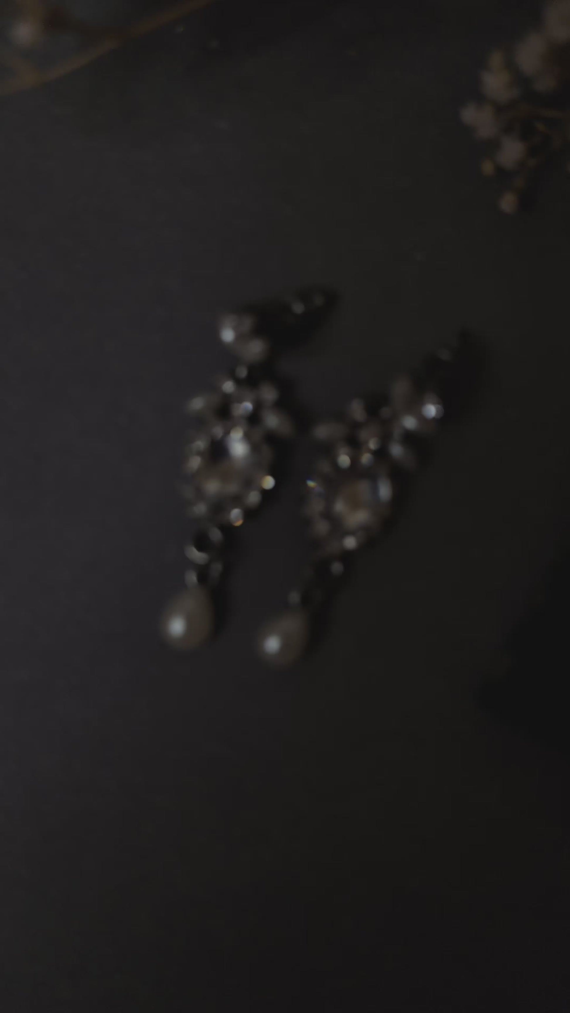 Kristall-Perlen Ohrhänger aus Österreich, Vintage Brautschmuck, Video.
