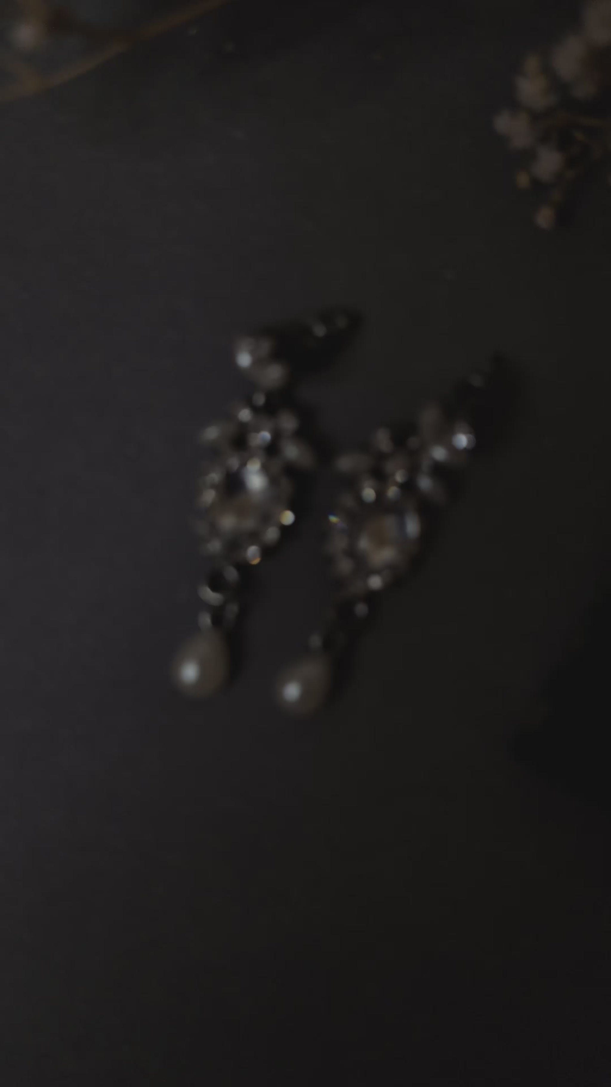 Kristall-Perlen Ohrhänger aus Österreich, Vintage Brautschmuck, Video.