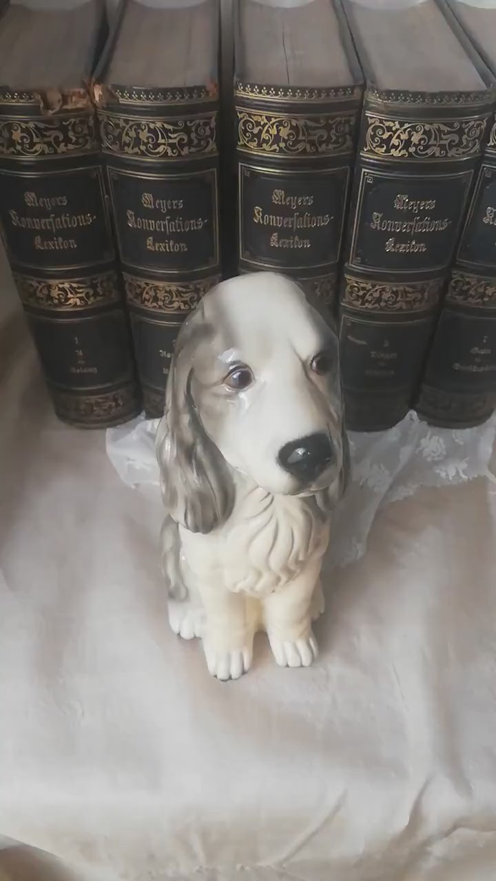 Keramikhund Vintage 1950er Jahre Dekoration. Video
