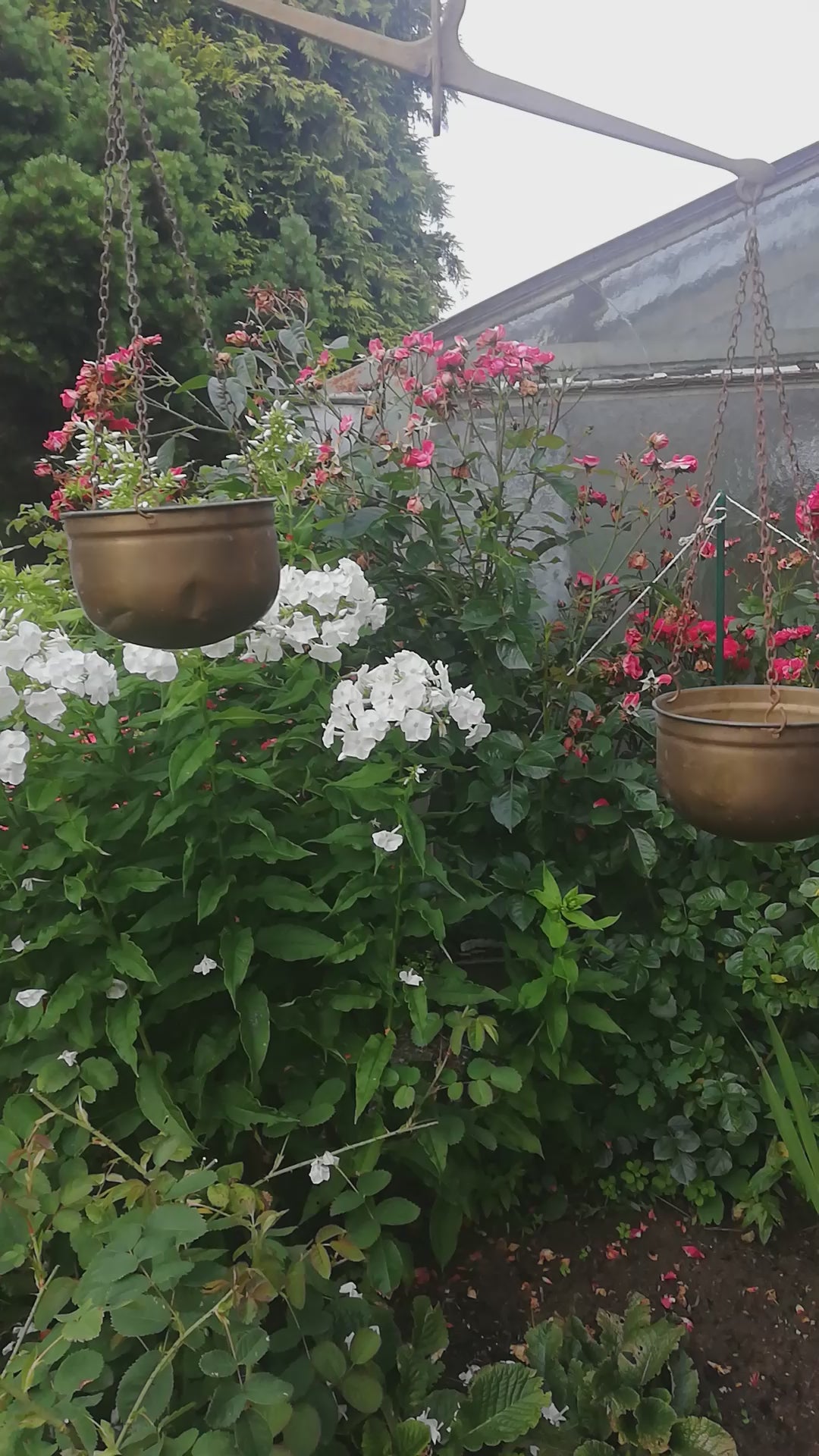 Vintage Messing-Zierwaage als Pflanzenhalter, Video.
