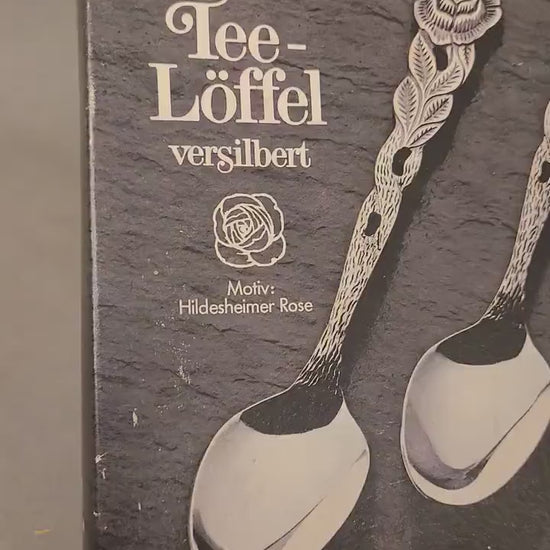 Vintage Teaspoon Set (6 pcs) "Hildesheimer Rose" – Silver-Plated Cutlery, German Quality, Collector's Gift